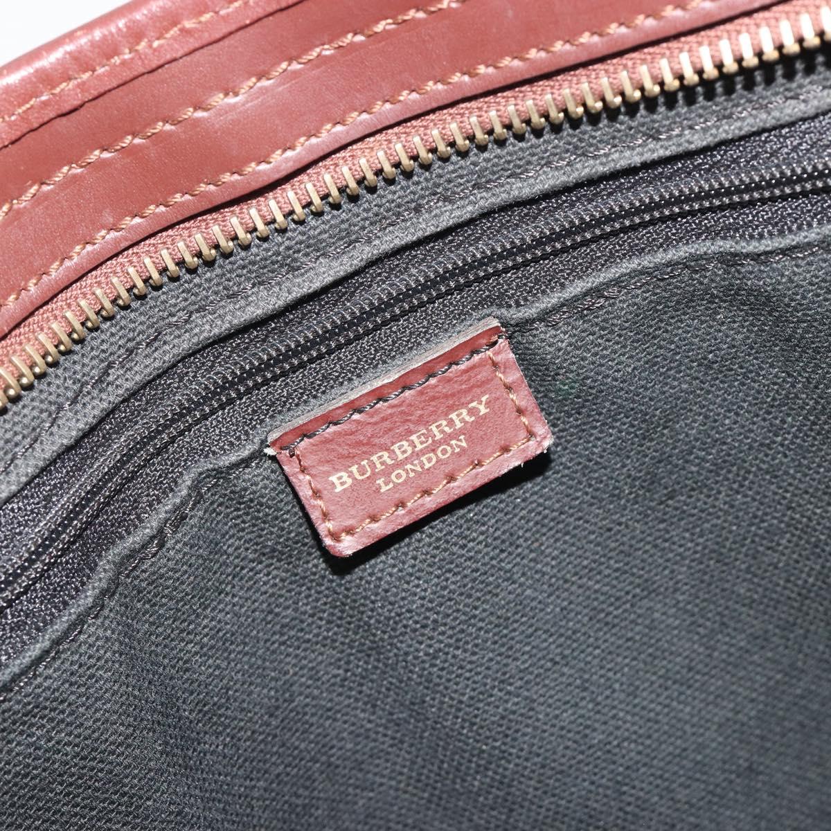 BURBERRY Nova Check Tote Bag PVC Leather Beige Brown Auth 198649A