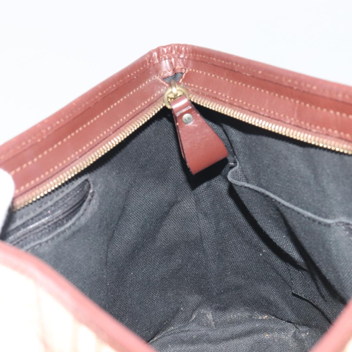 BURBERRY Nova Check Tote Bag PVC Leather Beige Brown Auth 198649A