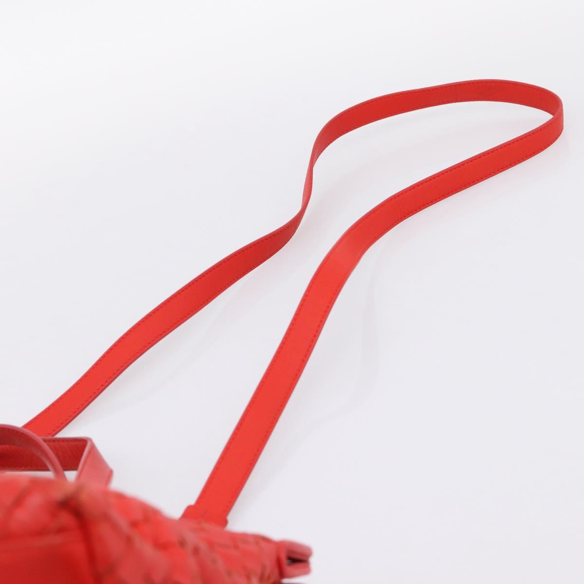 BOTTEGA VENETA INTRECCIATO Hand Bag 2way Red Auth 198653A