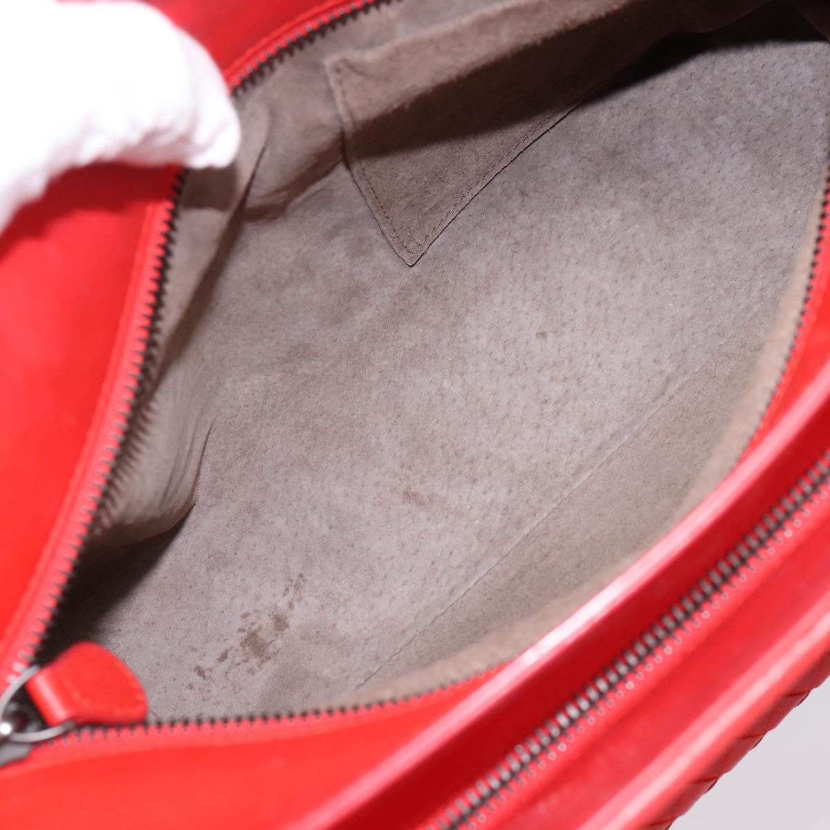 BOTTEGA VENETA INTRECCIATO Hand Bag 2way Red Auth 198653A