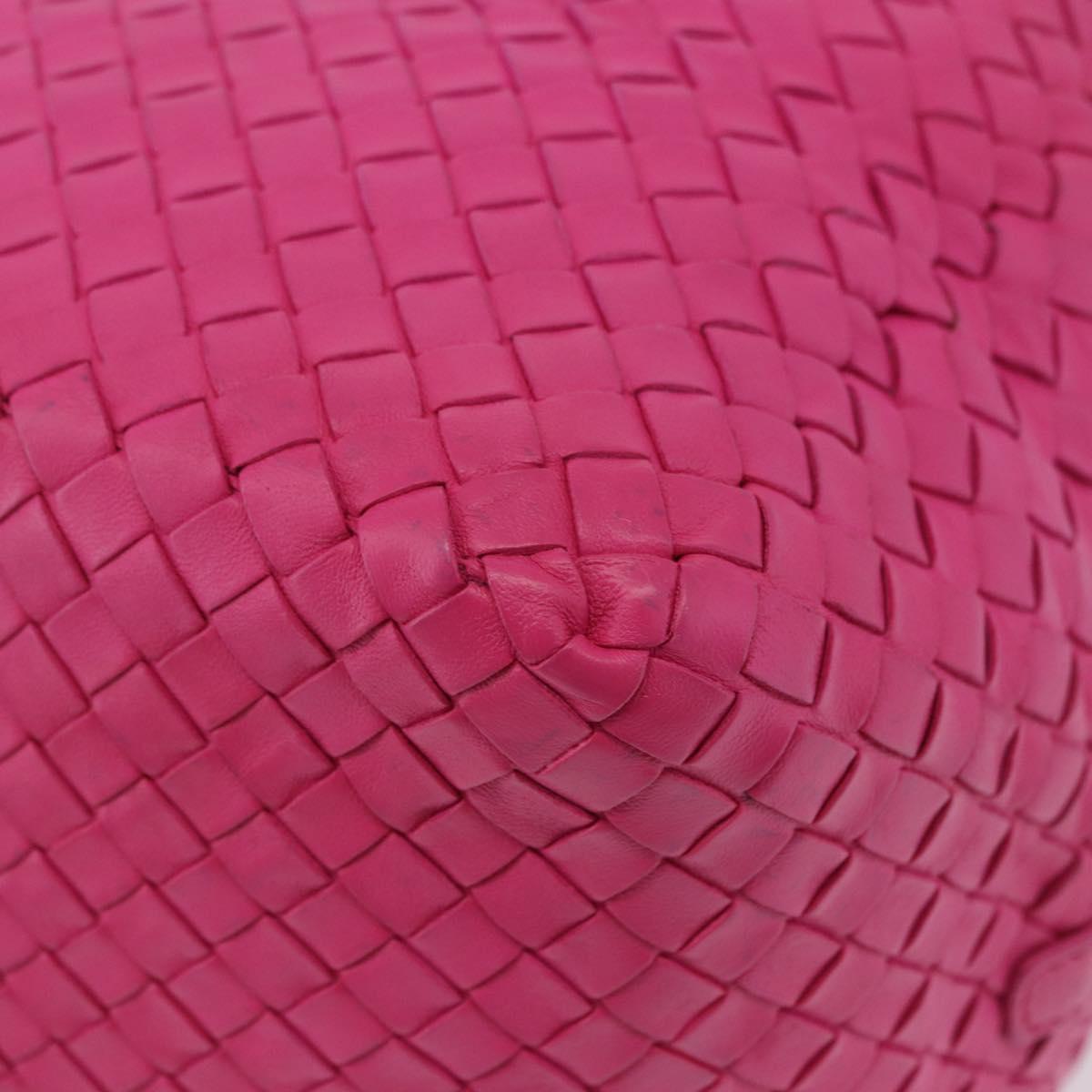 BOTTEGA VENETA INTRECCIATO Shoulder Bag Leather Pink Auth 198659V