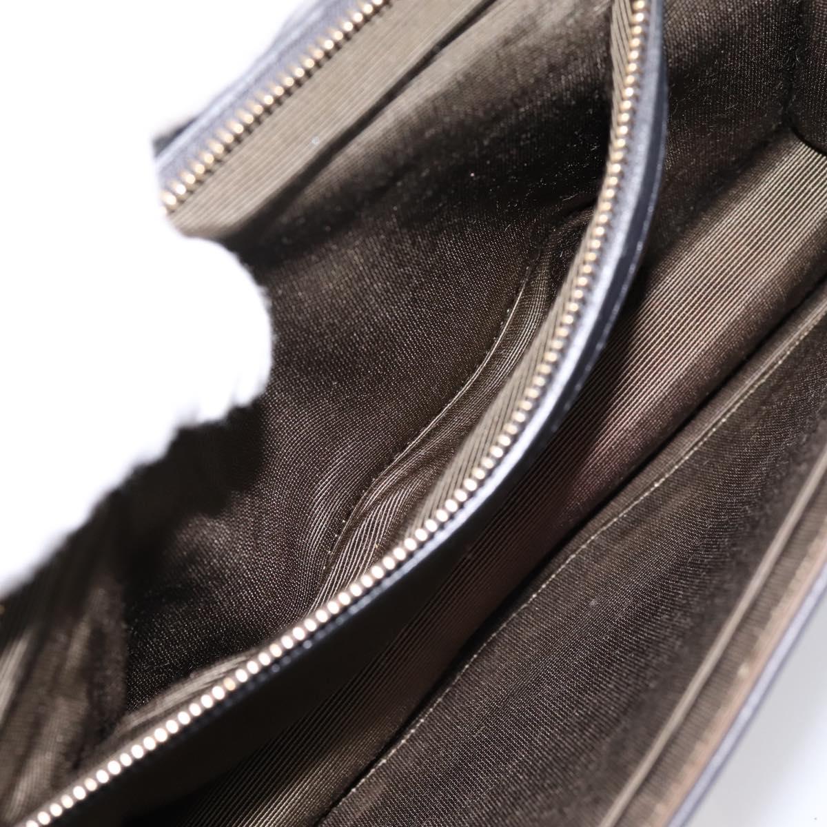 Christian Dior Diorama Chain Shoulder Bag Leather Black Gold Tone Auth 198661A