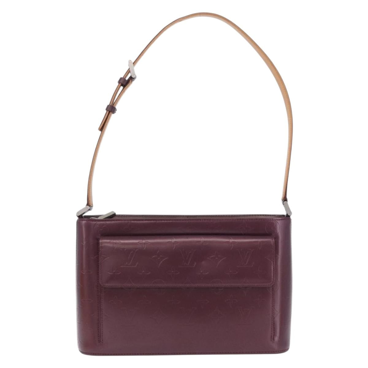 LOUIS VUITTON Monogram Mat Alston Shoulder Bag Viole M55126 LV Auth 198662V