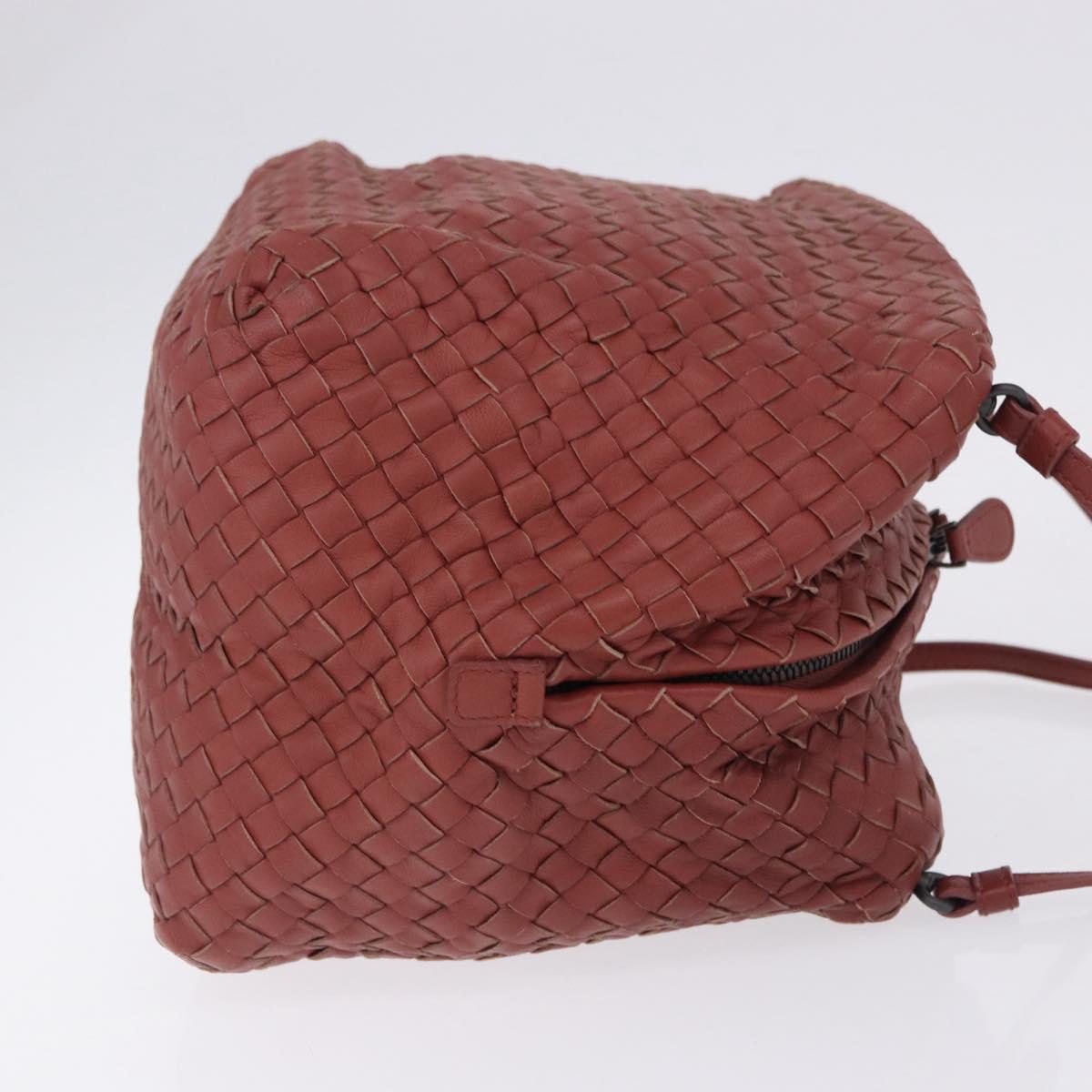 BOTTEGA VENETA INTRECCIATO Shoulder Bag Leather Brown Auth 198664V