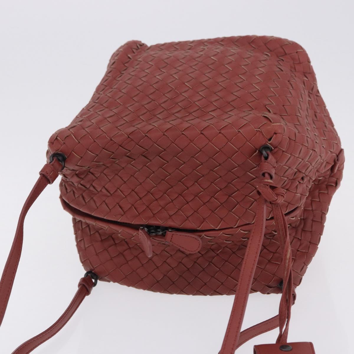 BOTTEGA VENETA INTRECCIATO Shoulder Bag Leather Brown Auth 198664V