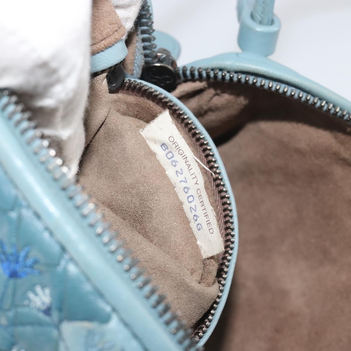 BOTTEGA VENETA INTRECCIATO Shoulder Bag Leather Light Blue Auth 198667A