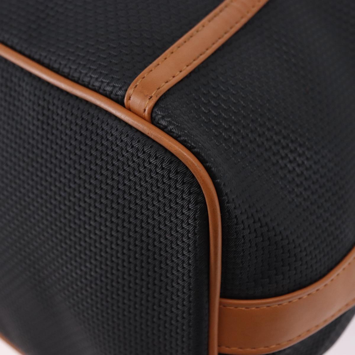 SAINT LAURENT Shoulder Bag Canvas Black Gold Tone Auth 198668A