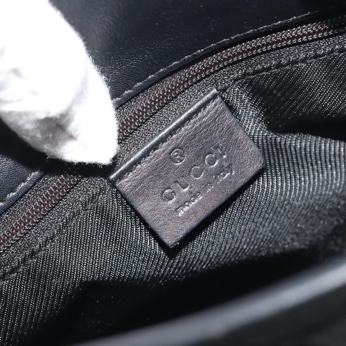 GUCCI GG Canvas Tote Bag Black Silver 31244 Auth 198669A