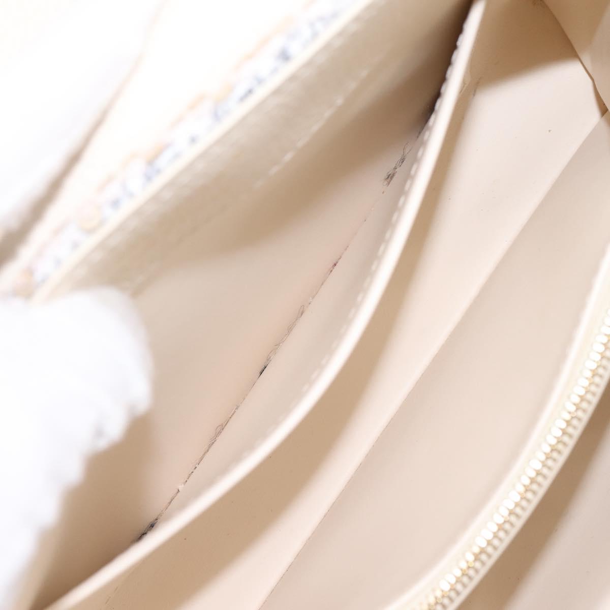 LOUIS VUITTON Capusine Hand Bag tweed Ivory LV Auth 198671SAM