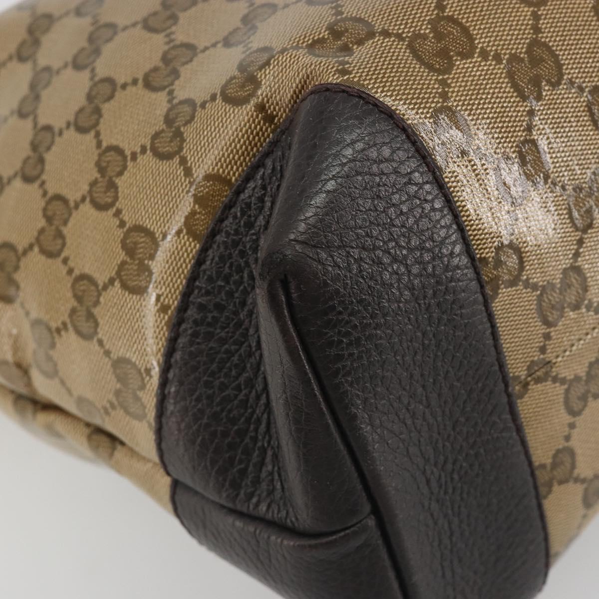 GUCCI GG Crystal Tote Bag Coated Canvas Outlet Beige Gold 353706 Auth 198678A