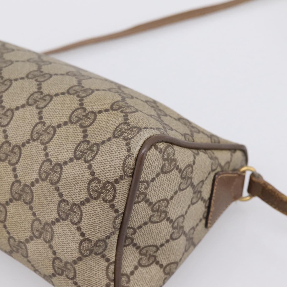 GUCCI GG Supreme Shoulder Bag PVC Beige Gold 89 02 086 Auth 198682