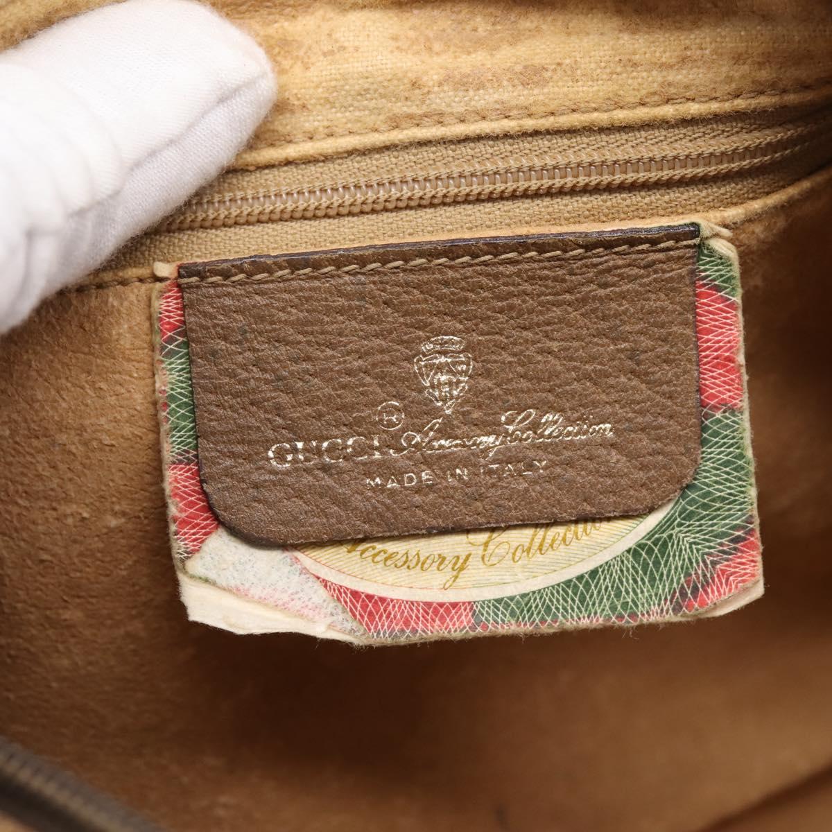 GUCCI GG Supreme Shoulder Bag PVC Beige Gold 89 02 086 Auth 198682