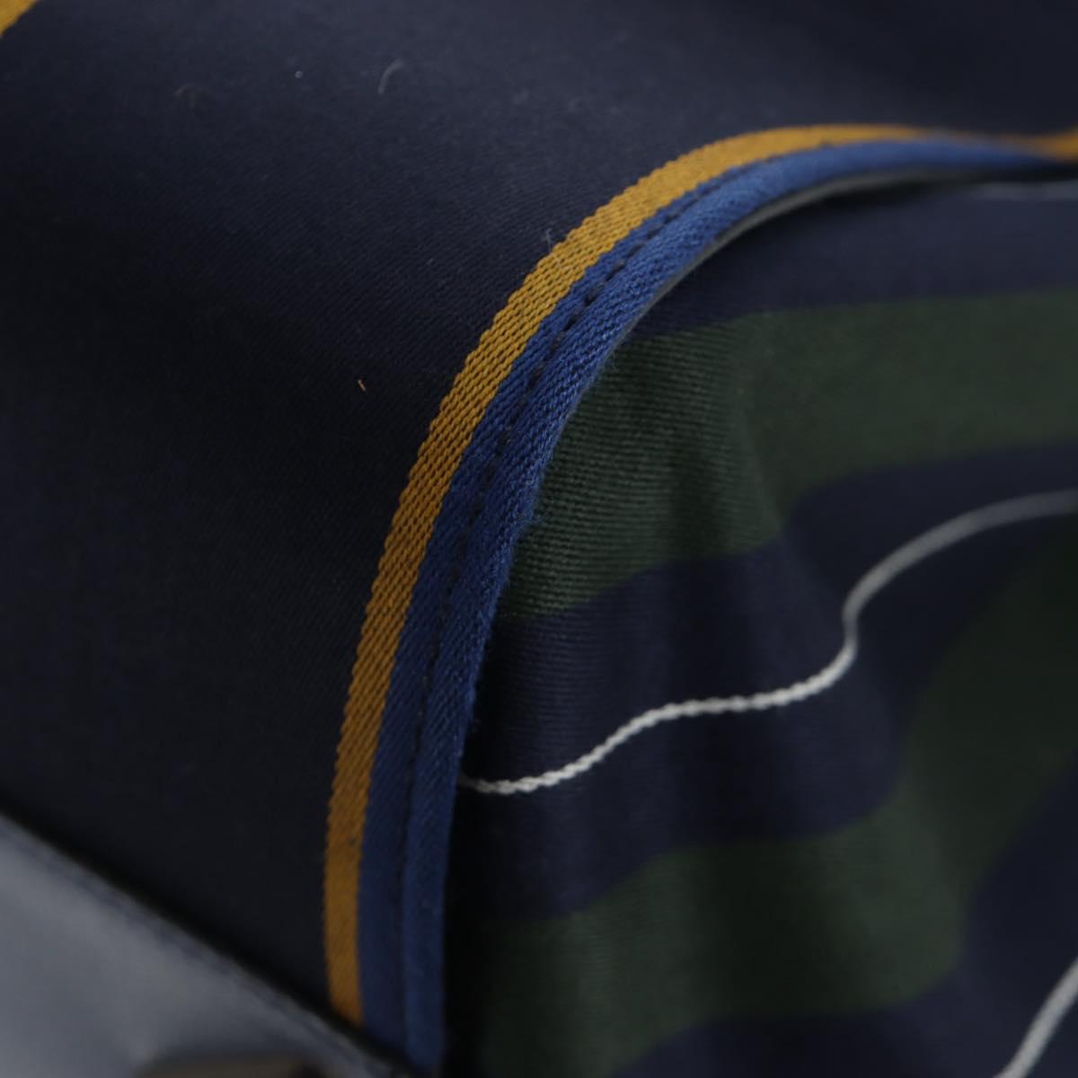 LOEWE Hammock Hand Bag Canvas 2way Navy Gold Auth 198690M