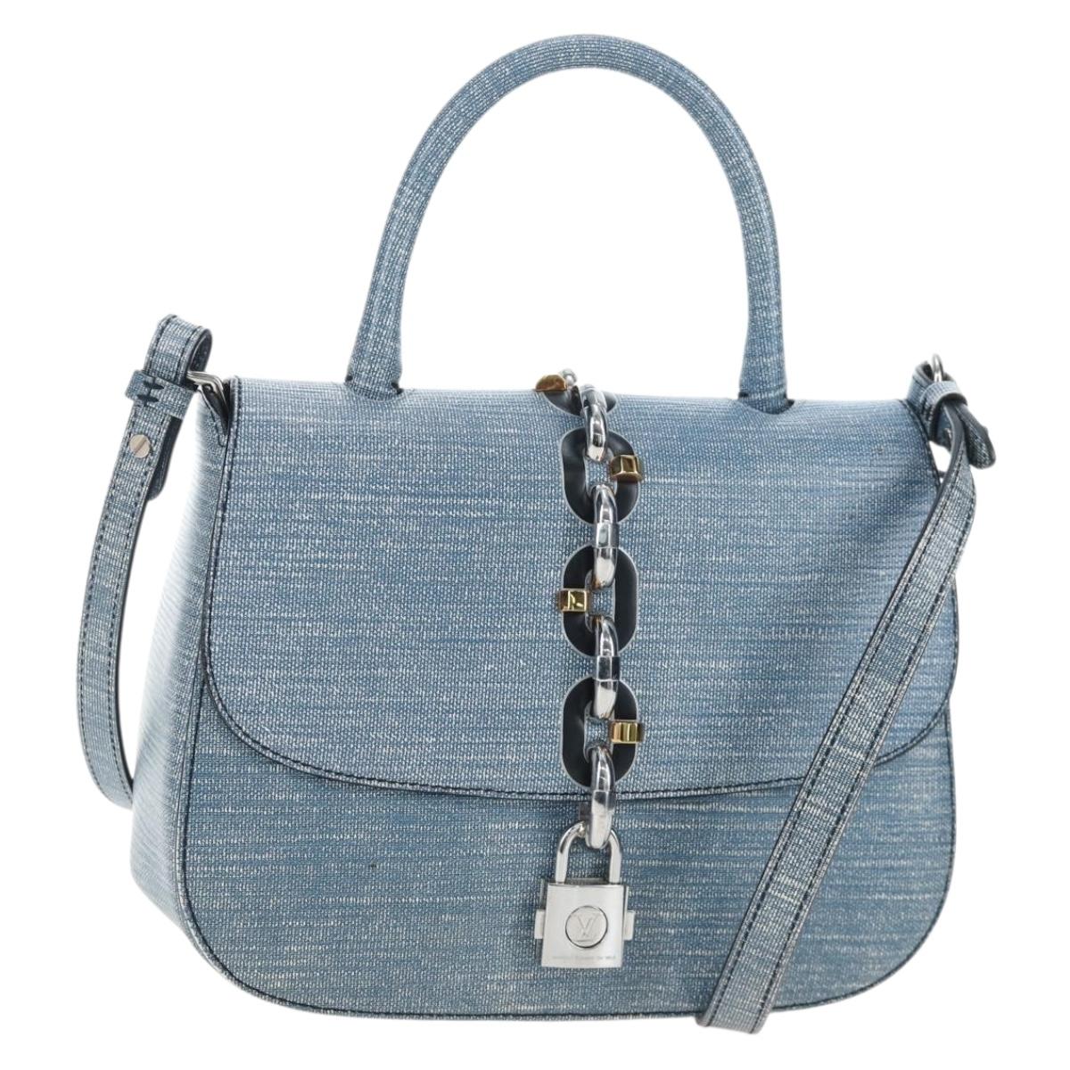 LOUIS VUITTON Epi Denim Chain It PM Shoulder Bag Blue M50271 LV Auth 198692SAM