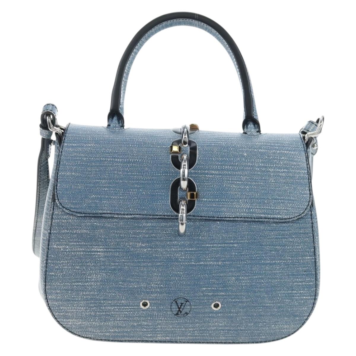 LOUIS VUITTON Epi Denim Chain It PM Shoulder Bag Blue M50271 LV Auth 198692SAM