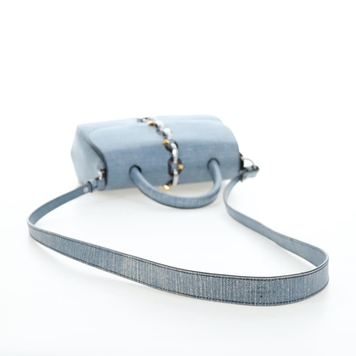 LOUIS VUITTON Epi Denim Chain It PM Shoulder Bag Blue M50271 LV Auth 198692SAM