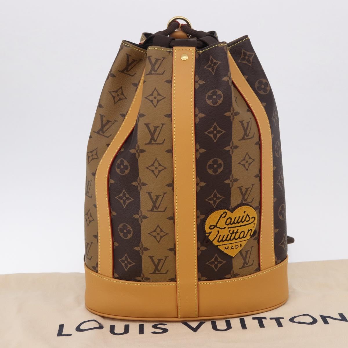 LOUIS VUITTON Monogram Stripe Randonnee Messenger Bag M45968 LV Auth 198698M