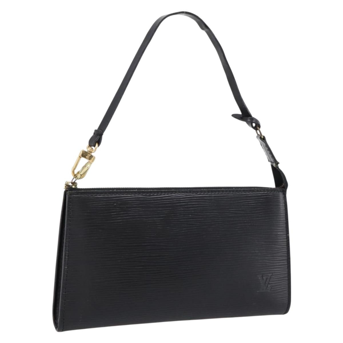 LOUIS VUITTON Epi Pochette Accessoires Pouch Black M52982 LV Auth 198701A