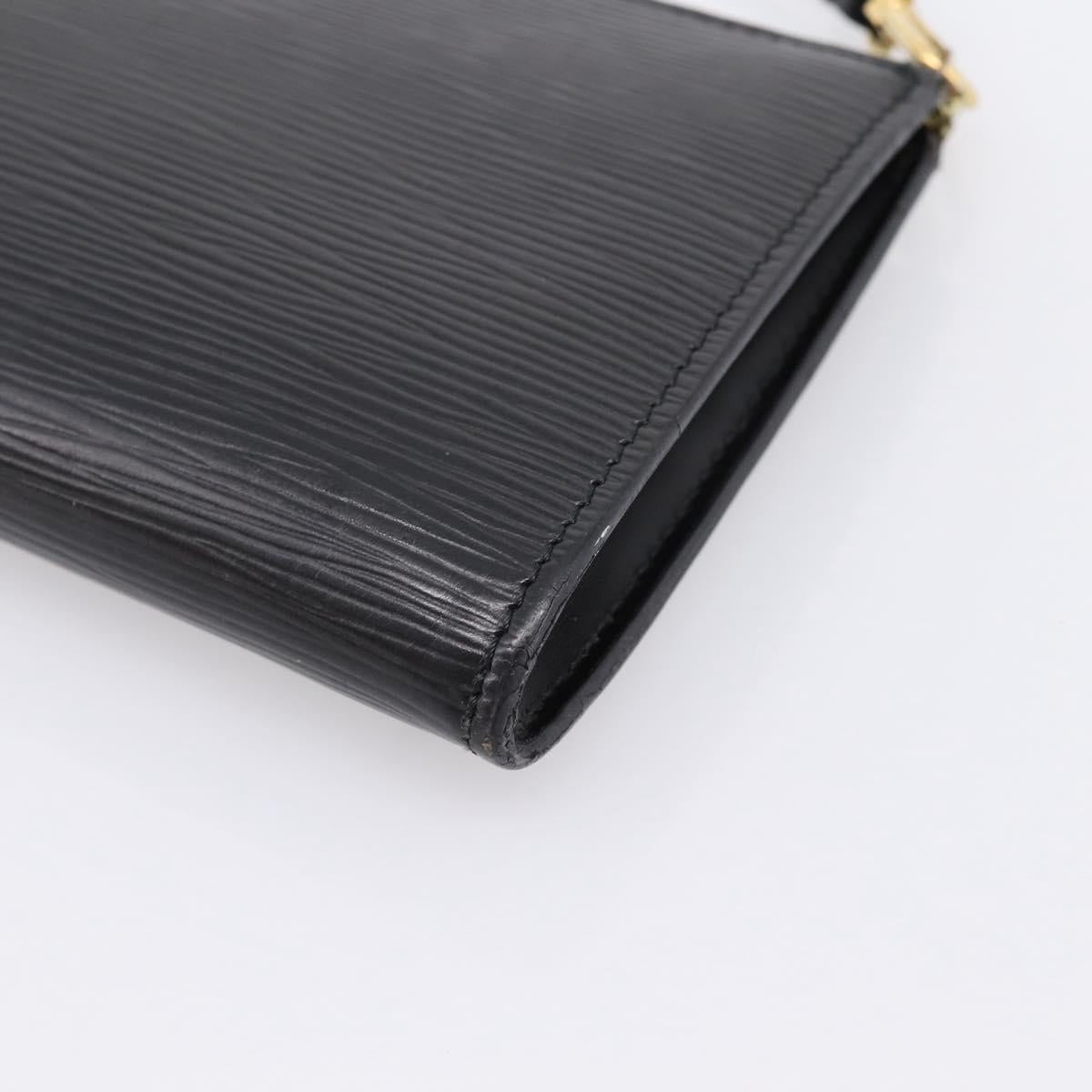 LOUIS VUITTON Epi Pochette Accessoires Pouch Black M52982 LV Auth 198701A