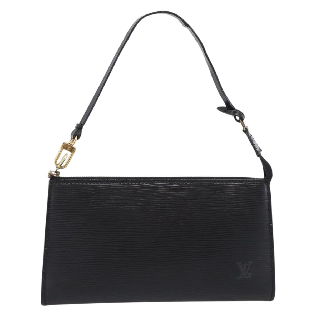 LOUIS VUITTON Epi Pochette Accessoires Pouch Black M52982 LV Auth 198701A