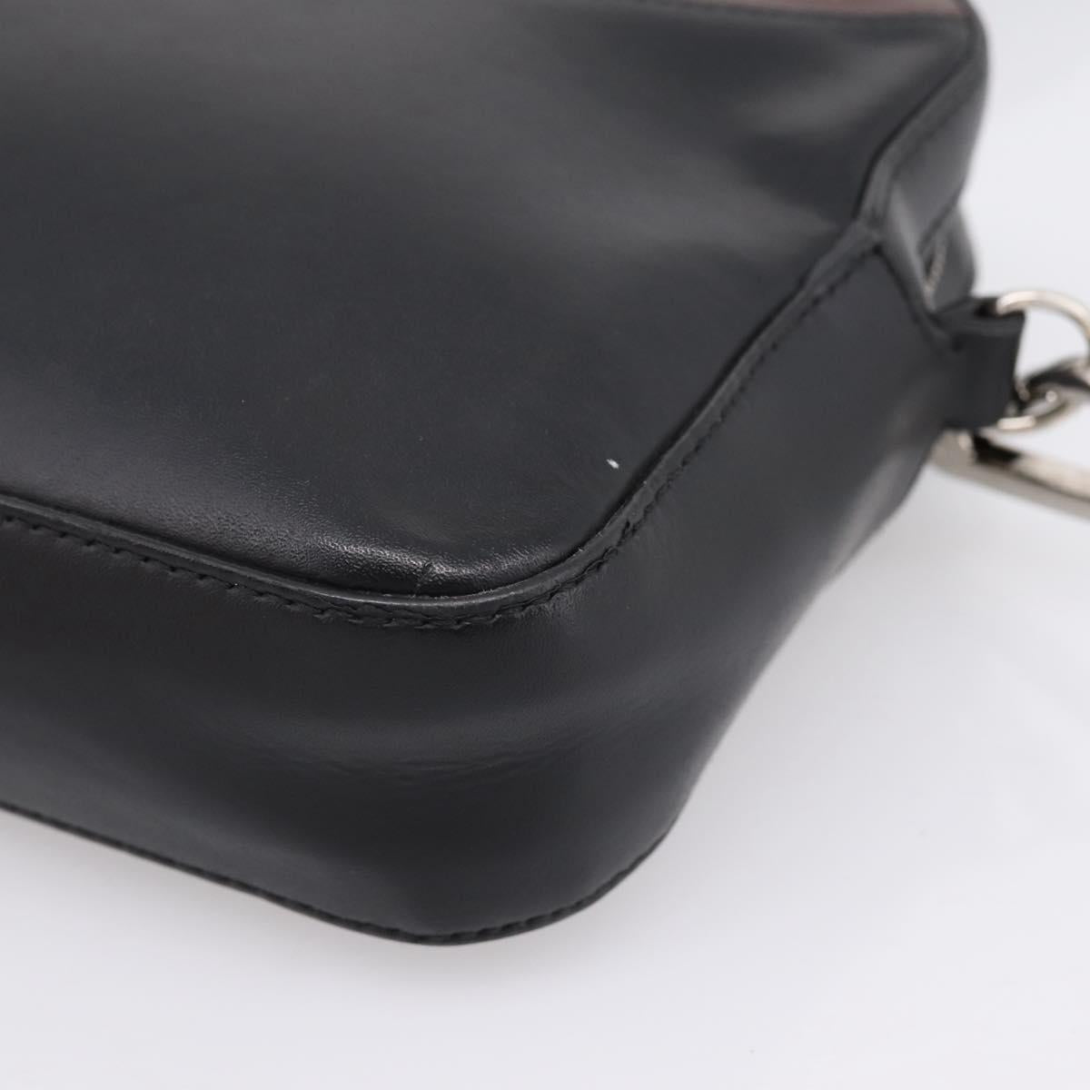FENDI Zucca Canvas Diagonal Camera Case Bag PVC Brown Black Auth 198702V