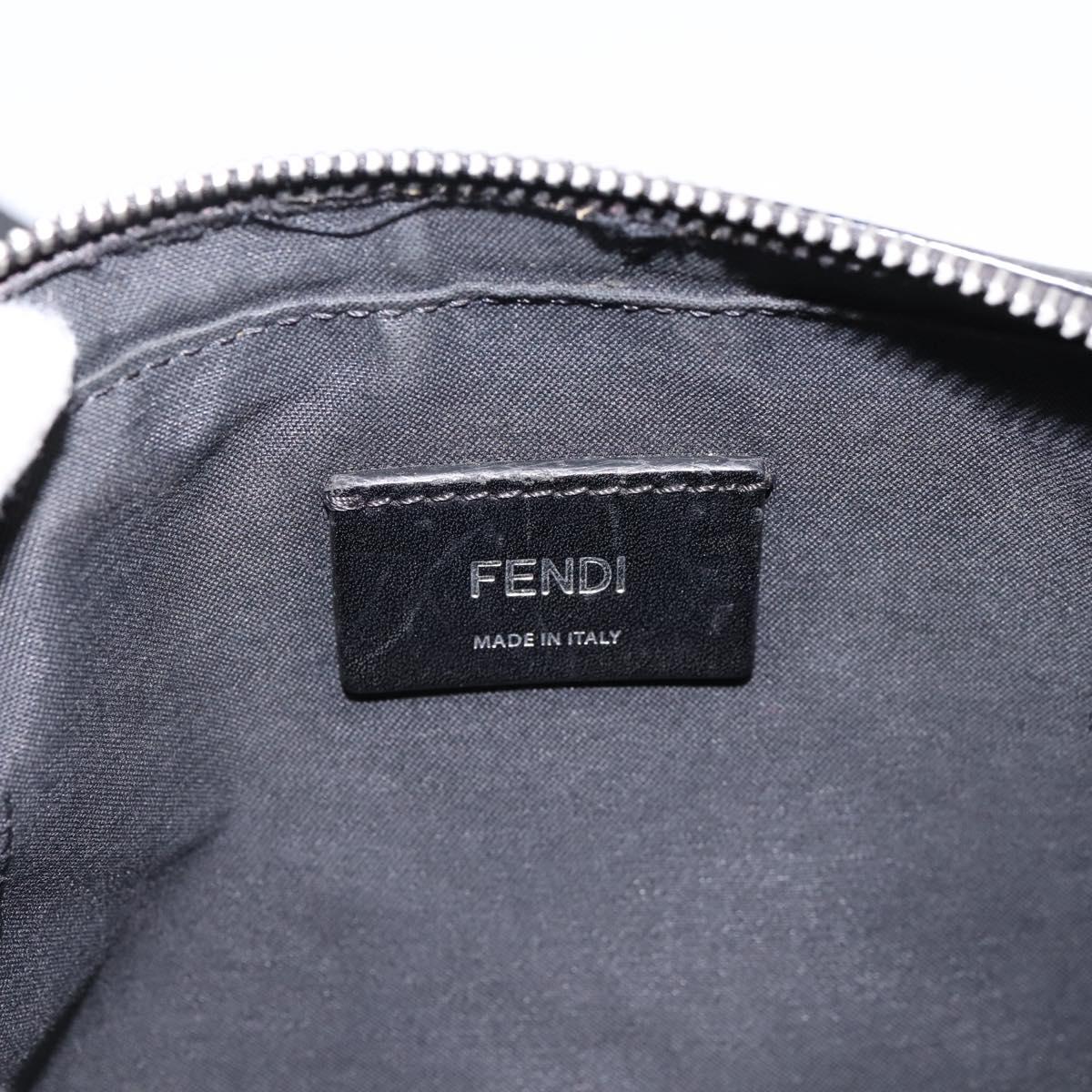 FENDI Zucca Canvas Diagonal Camera Case Bag PVC Brown Black Auth 198702V