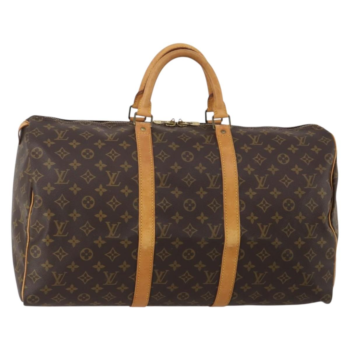 LOUIS VUITTON Monogram Keepall 50 Boston Bag M41426 LV Auth 198704