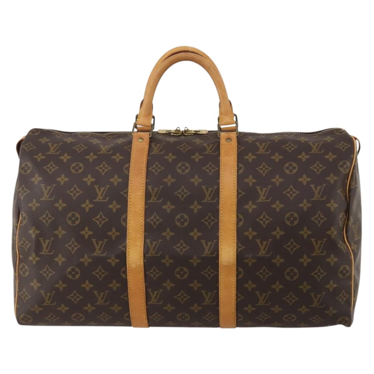 LOUIS VUITTON Monogram Keepall 50 Boston Bag M41426 LV Auth 198704