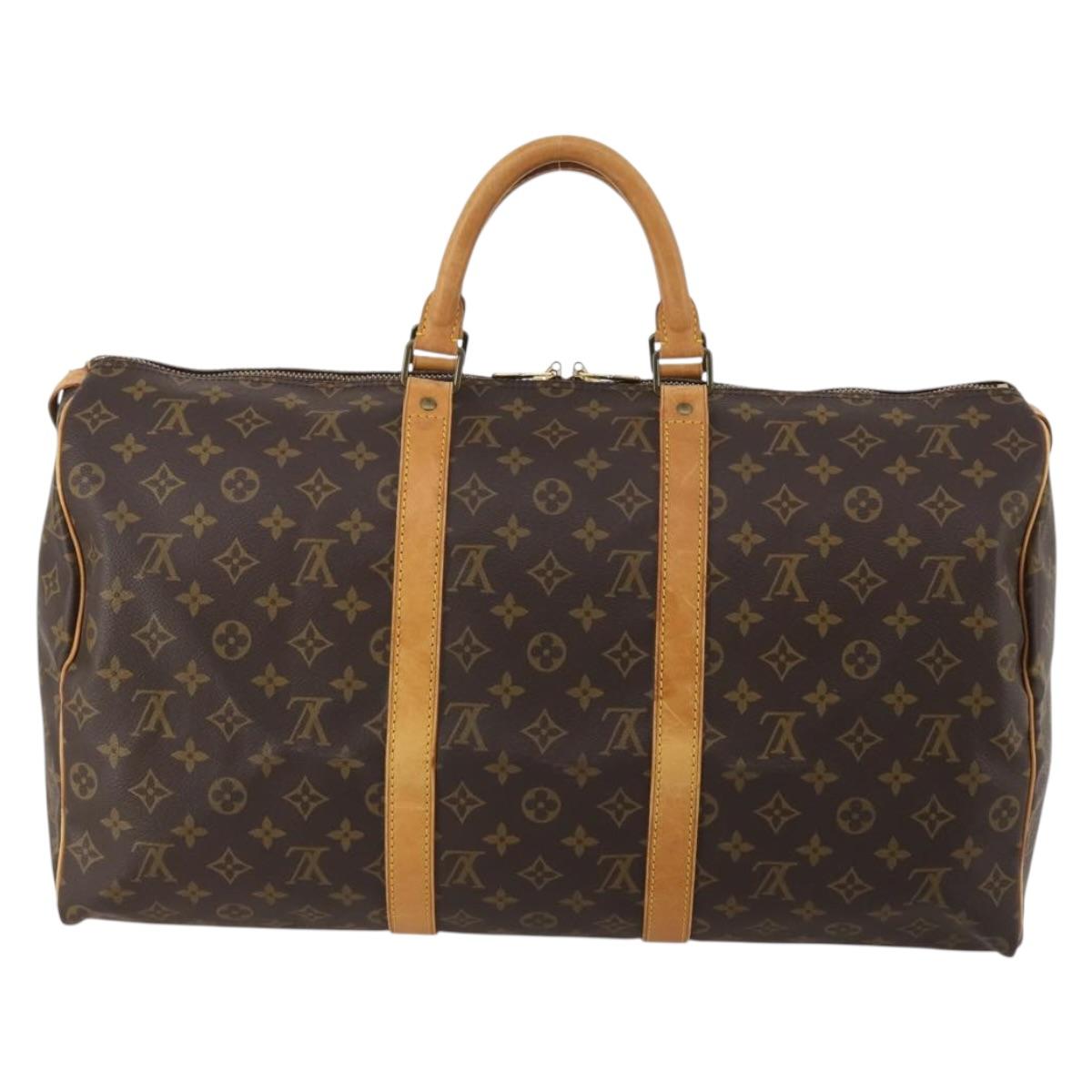 LOUIS VUITTON Monogram Keepall 50 Boston Bag M41426 LV Auth 198704
