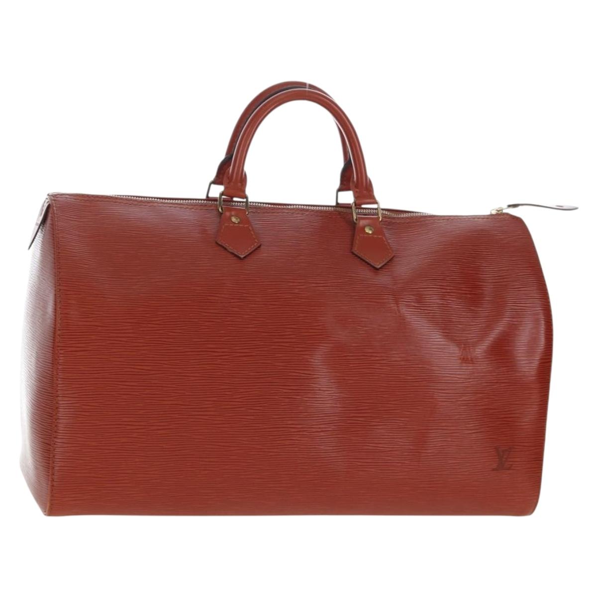LOUIS VUITTON Epi Speedy 40 Hand Bag Brown Kenya M42983 LV Auth 198713V