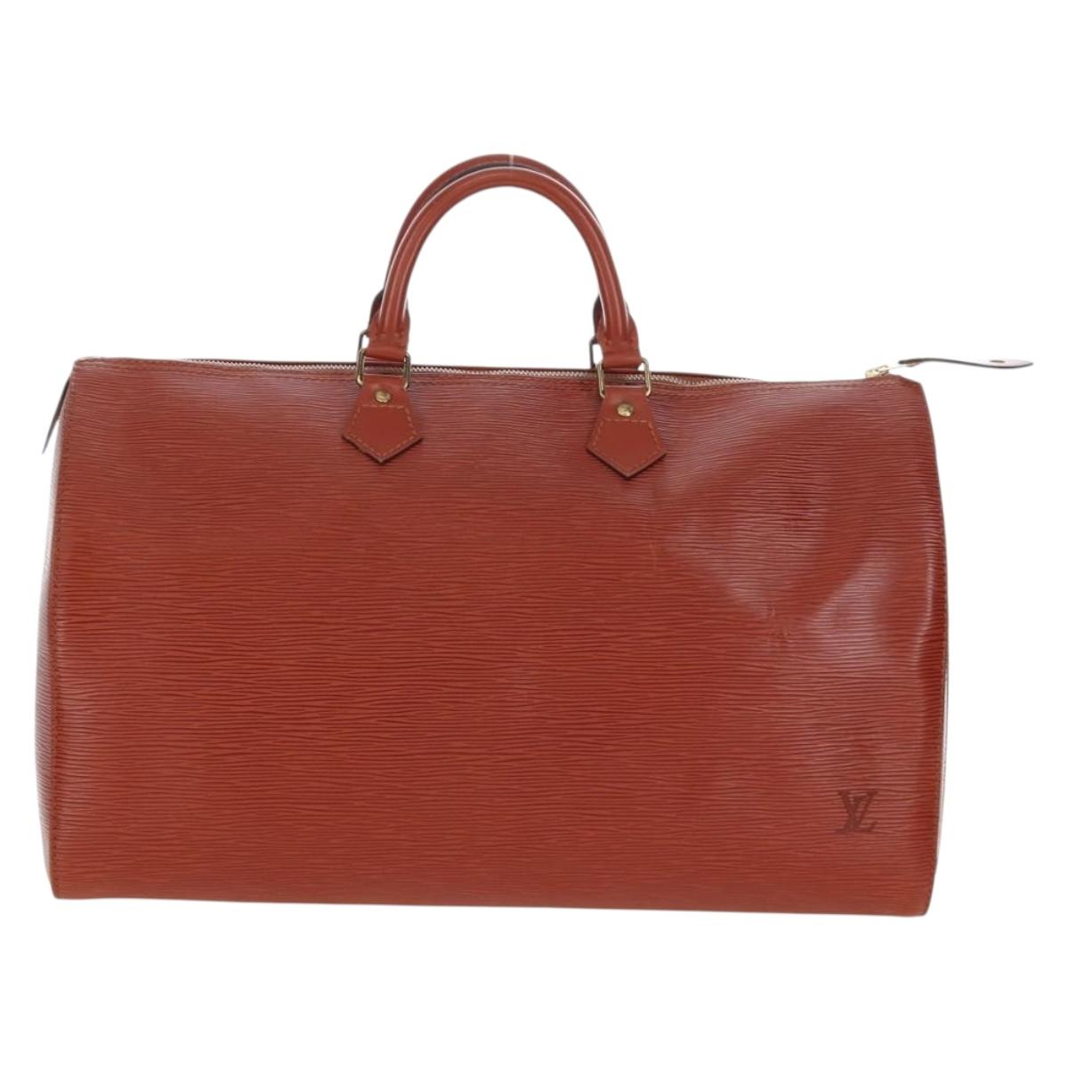 LOUIS VUITTON Epi Speedy 40 Hand Bag Brown Kenya M42983 LV Auth 198713V