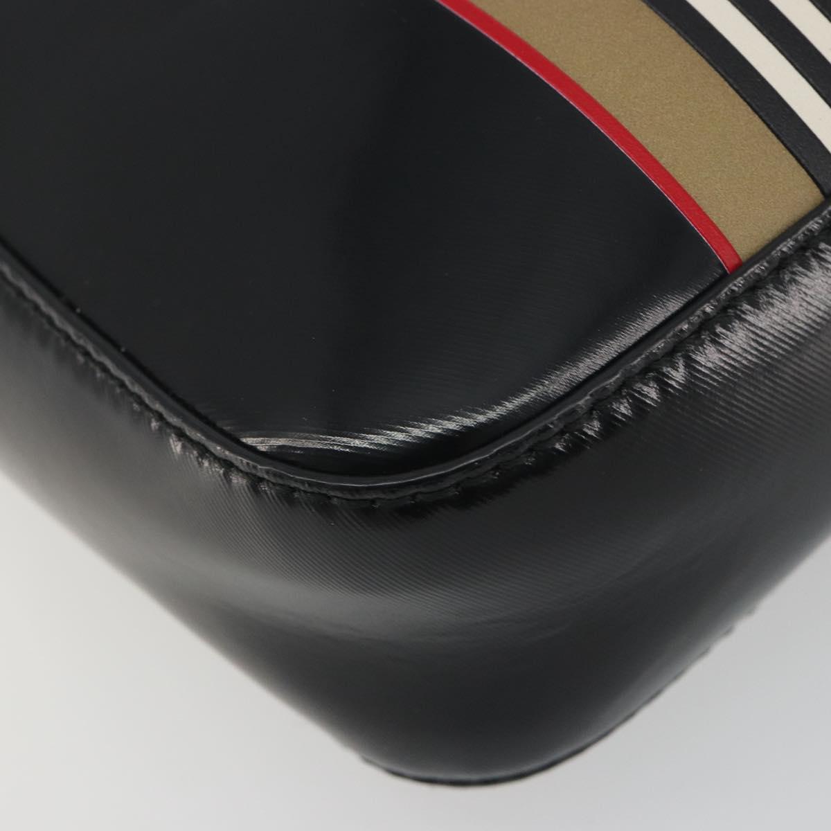 BURBERRY Thornton Messenger Shoulder Bag PVC Canvas Black Auth 198717A
