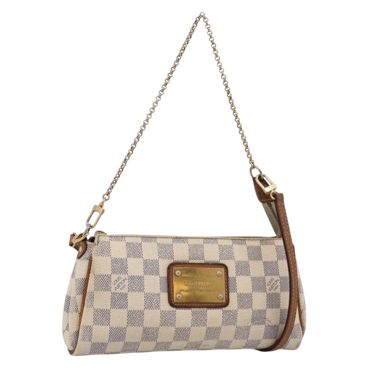 LOUIS VUITTON Damier Azur Eva Shoulder Bag 2way N55214 LV Auth 198727