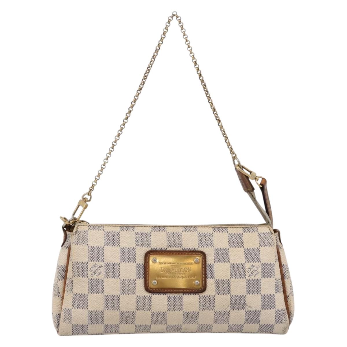 LOUIS VUITTON Damier Azur Eva Shoulder Bag 2way N55214 LV Auth 198727
