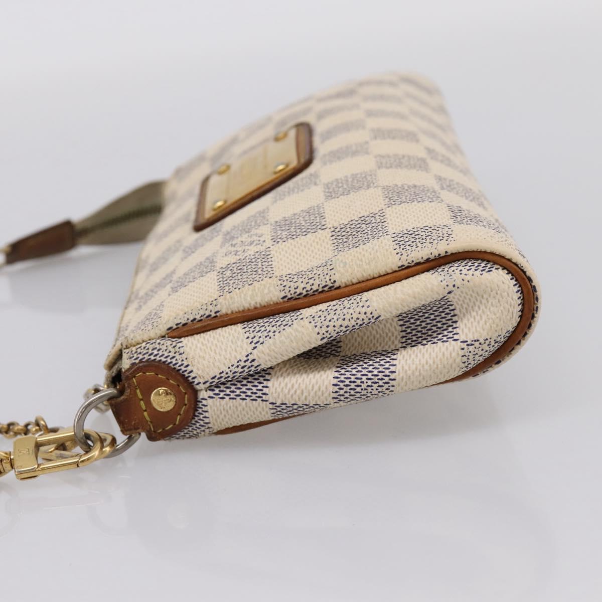 LOUIS VUITTON Damier Azur Eva Shoulder Bag 2way N55214 LV Auth 198727