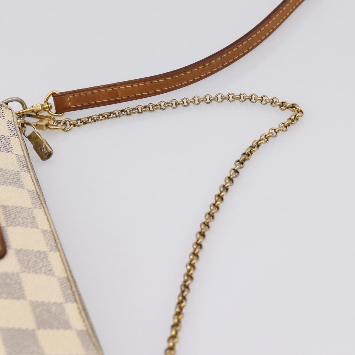LOUIS VUITTON Damier Azur Eva Shoulder Bag 2way N55214 LV Auth 198727