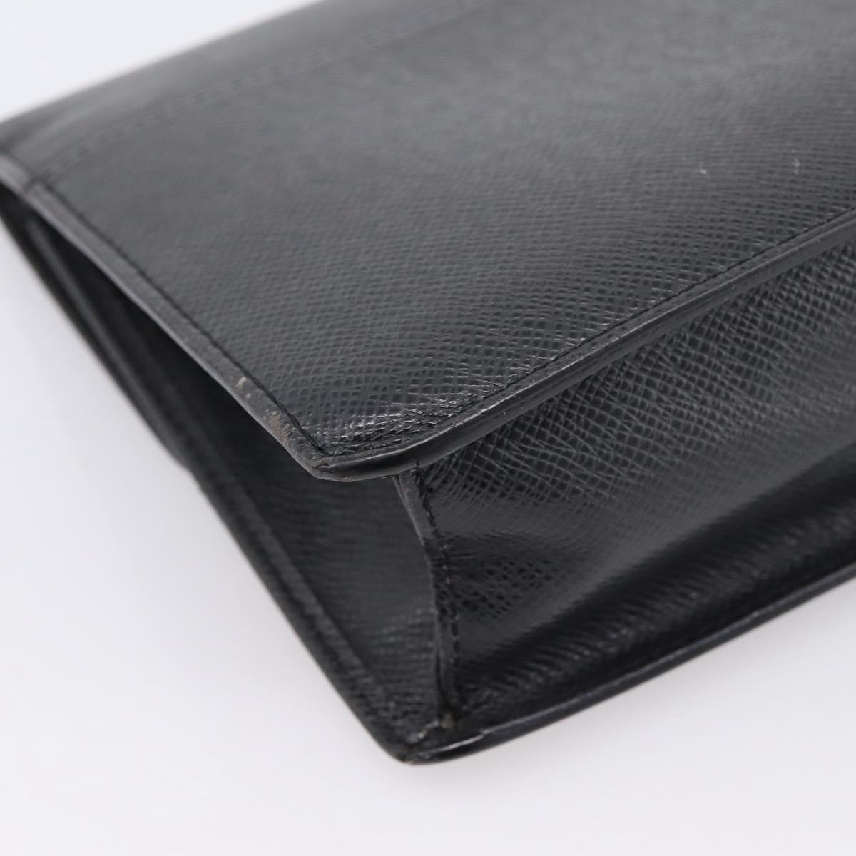 LOUIS VUITTON Taiga Selenga Clutch Bag Ardoise M30782 LV Auth 198728
