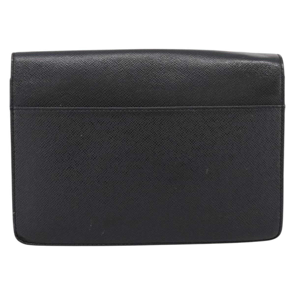 LOUIS VUITTON Taiga Selenga Clutch Bag Ardoise M30782 LV Auth 198728