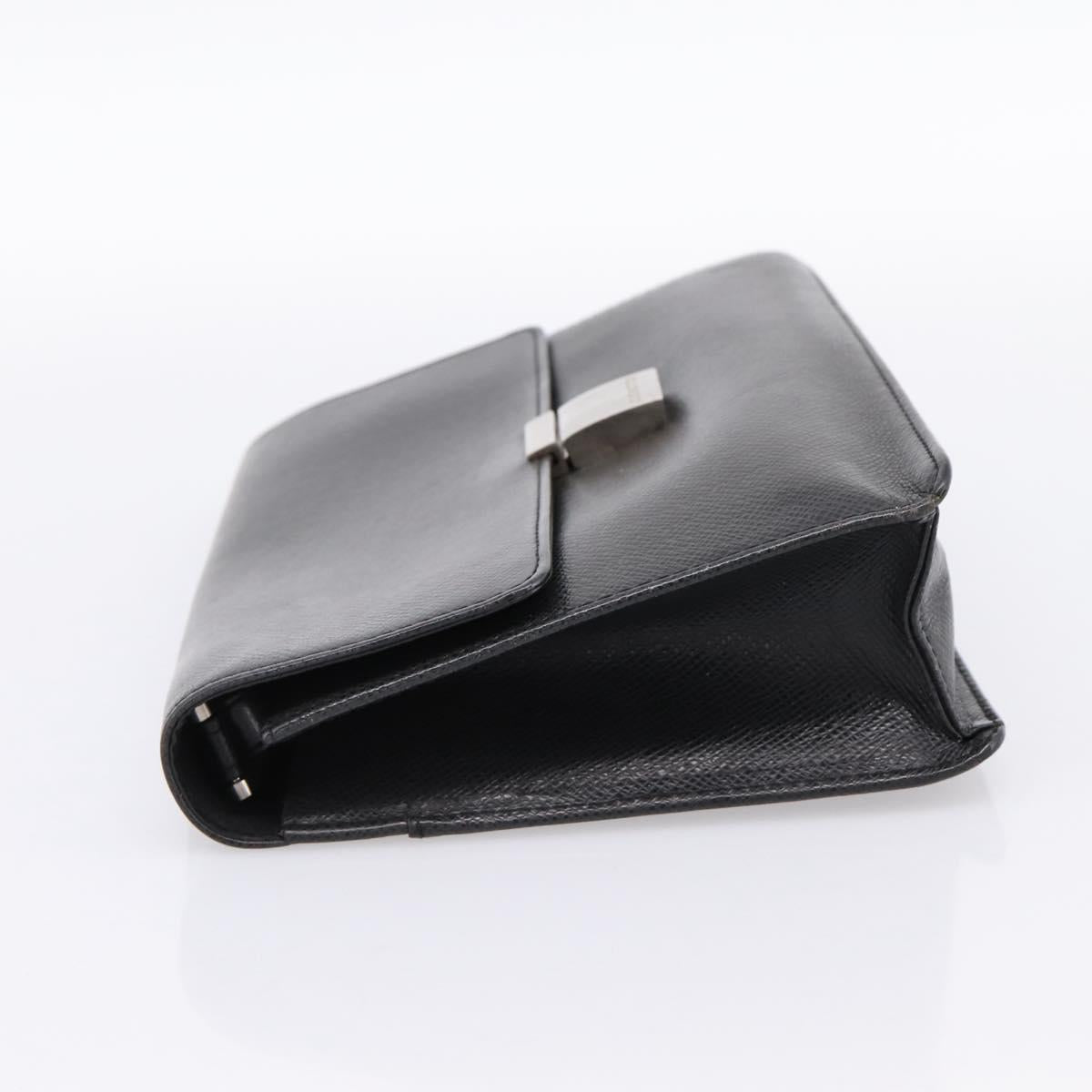 LOUIS VUITTON Taiga Selenga Clutch Bag Ardoise M30782 LV Auth 198728