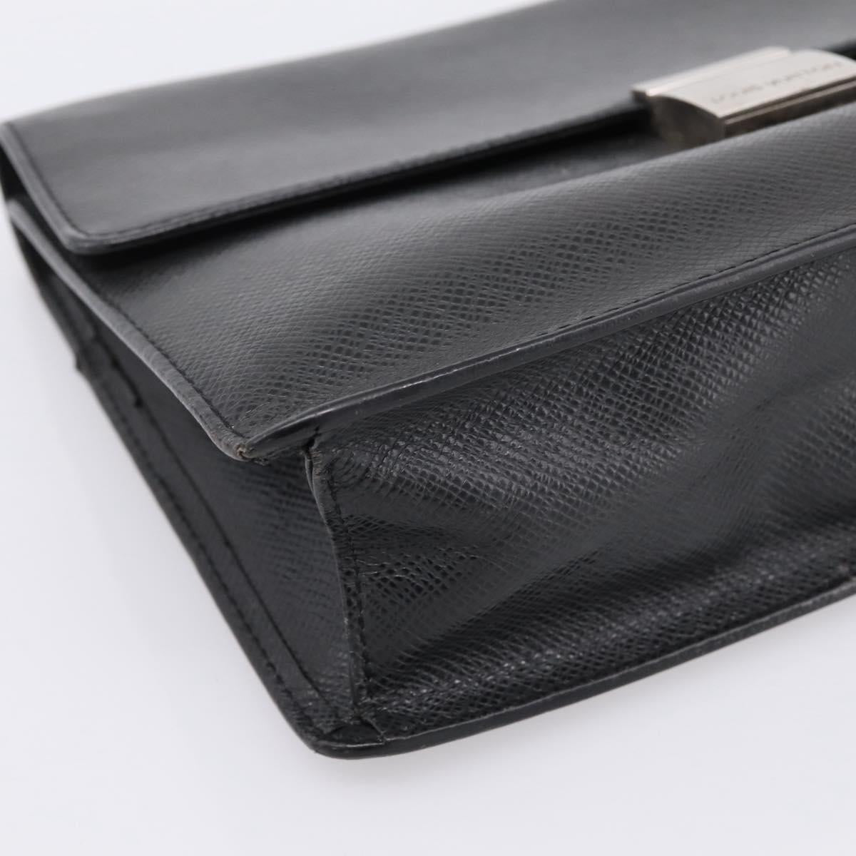 LOUIS VUITTON Taiga Selenga Clutch Bag Ardoise M30782 LV Auth 198728
