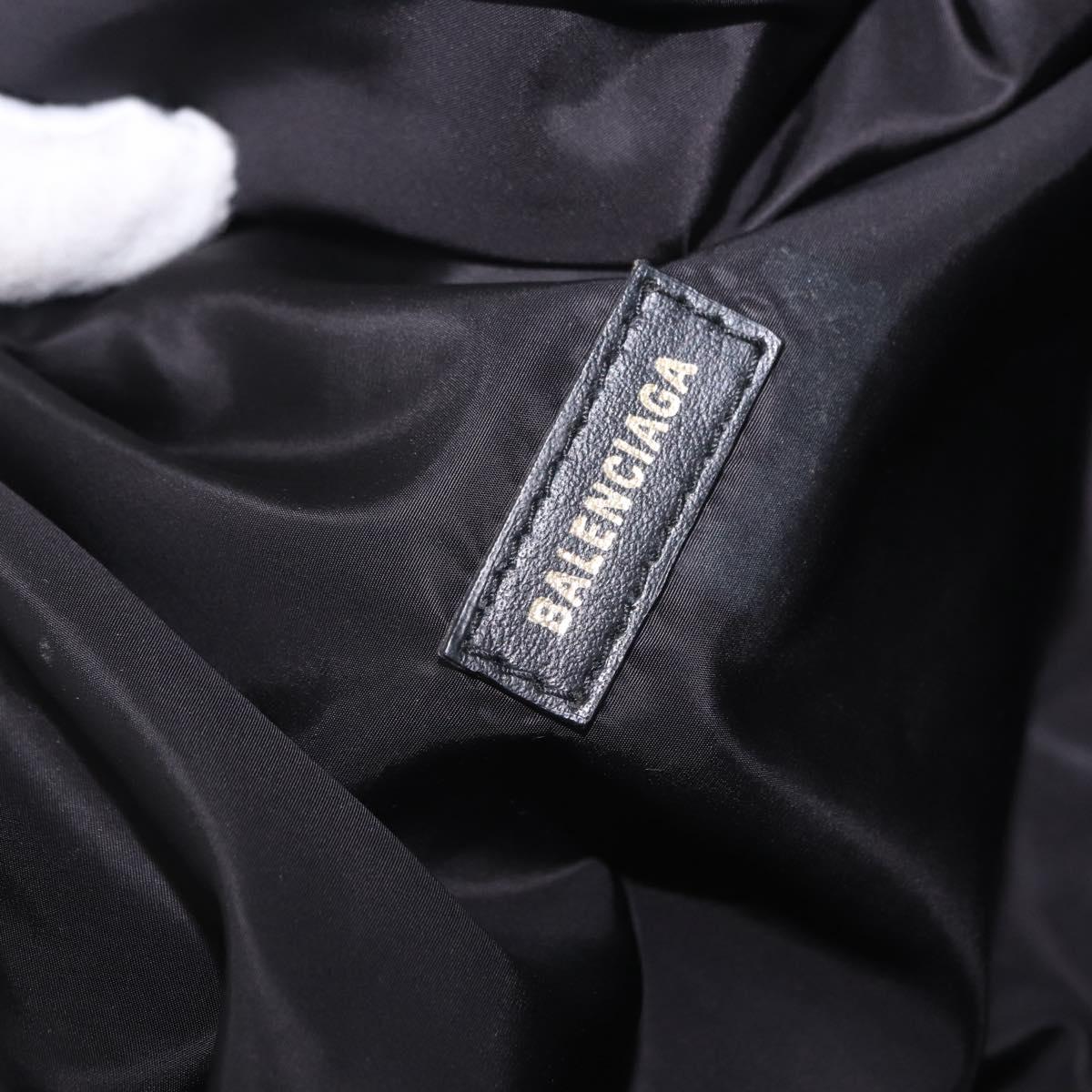 BALENCIAGA Waist Bag Nylon Black Silver 533009 Auth 198730A