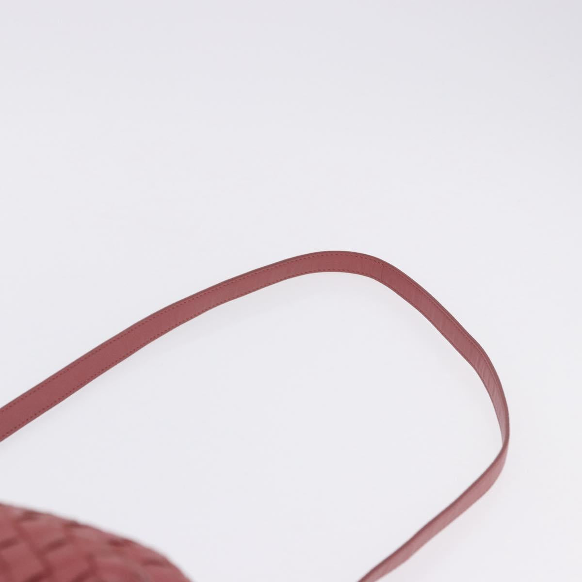 BOTTEGA VENETA INTRECCIATO Hand Bag Leather 2way Pink Auth 198745V