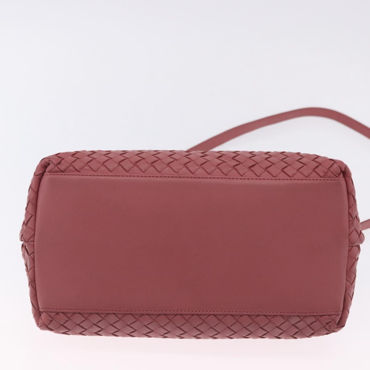 BOTTEGA VENETA INTRECCIATO Hand Bag Leather 2way Pink Auth 198745V