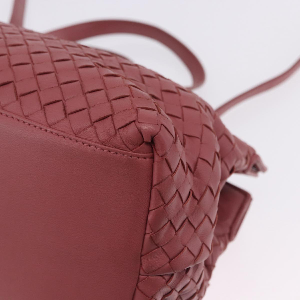 BOTTEGA VENETA INTRECCIATO Hand Bag Leather 2way Pink Auth 198745V