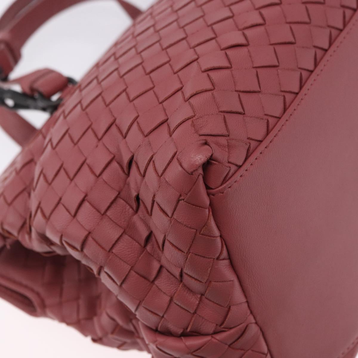 BOTTEGA VENETA INTRECCIATO Hand Bag Leather 2way Pink Auth 198745V