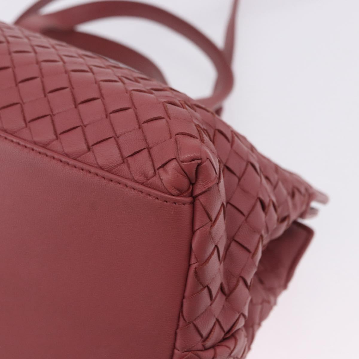 BOTTEGA VENETA INTRECCIATO Hand Bag Leather 2way Pink Auth 198745V
