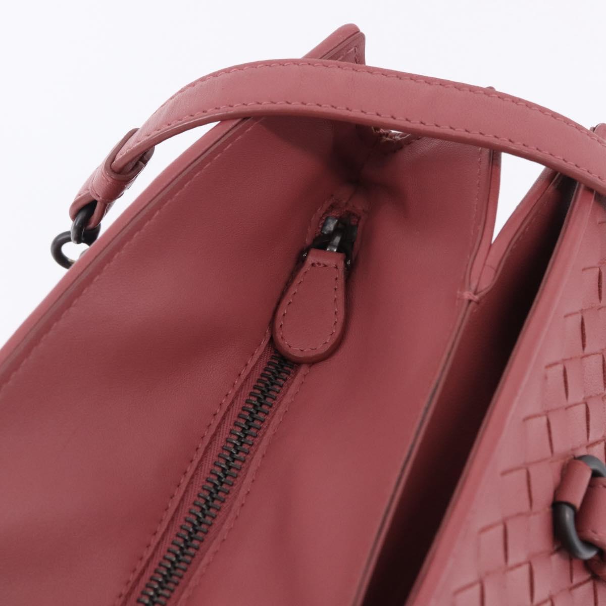 BOTTEGA VENETA INTRECCIATO Hand Bag Leather 2way Pink Auth 198745V