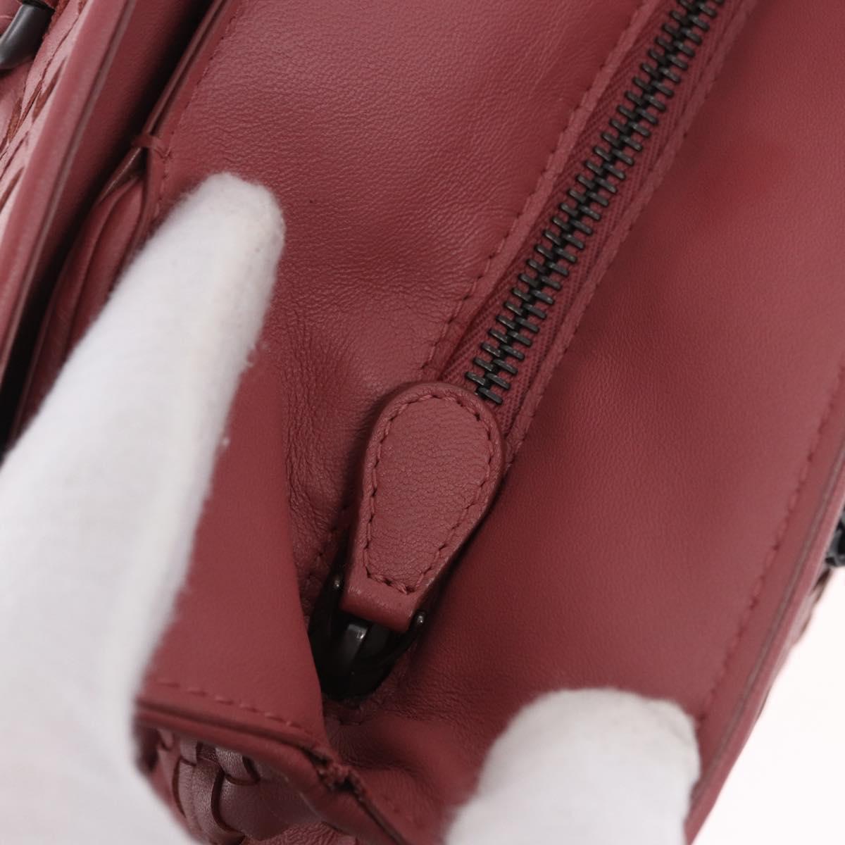 BOTTEGA VENETA INTRECCIATO Hand Bag Leather 2way Pink Auth 198745V