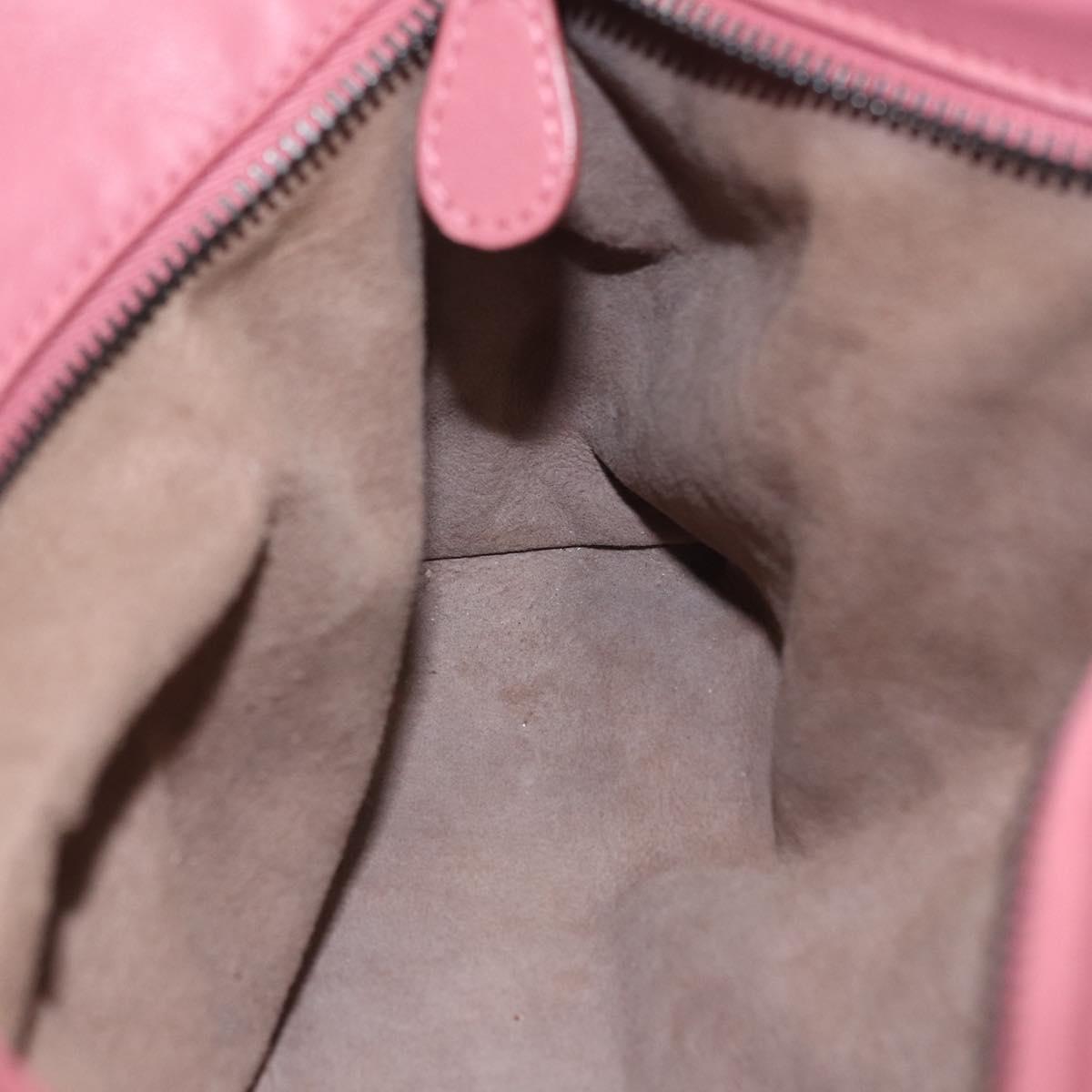 BOTTEGA VENETA INTRECCIATO Hand Bag Leather 2way Pink Auth 198745V