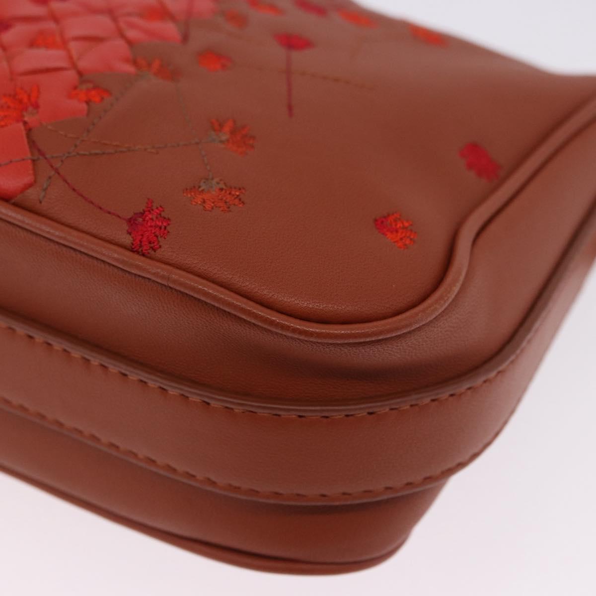 BOTTEGA VENETA INTRECCIATO Shoulder Bag Leather Brown Auth 198750M